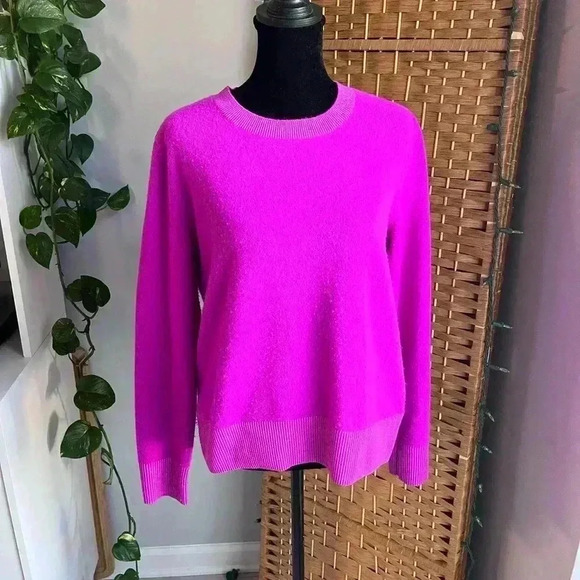 Lilly Pulitzer 100% Cashmere Hot Pink Sweater - Picture 1 of 8